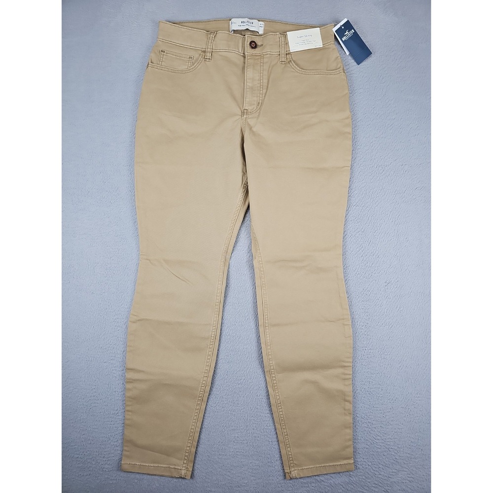 NEW Hollister High Rise Super Skinny Jeans Size 4Short 28x26 Color Khaki NWT $50